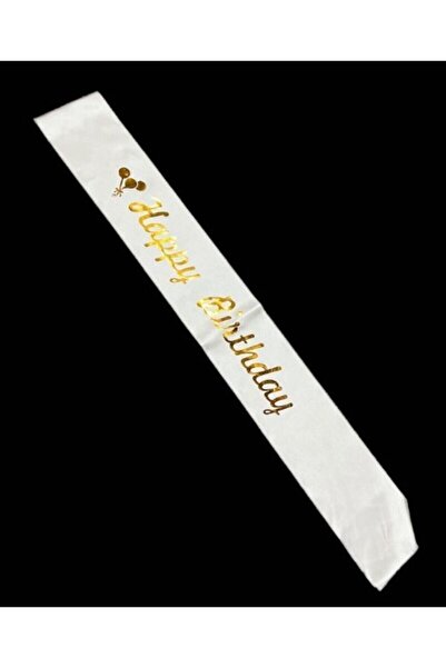 Vipfoni Saten Üzerine Happy Birthday Yazılı Kuşak