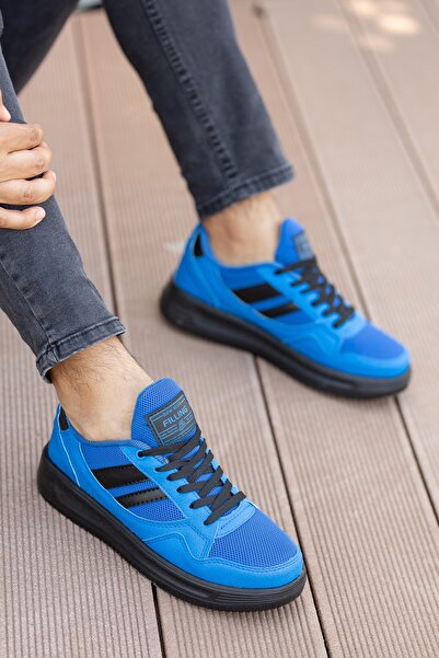 BOUIS Чоловічі сині повсякденні кросівки на шнурівці з сіткою, що не пропускають піт, еластичні кросівки Lifestyle Класичні спортивні кросівки