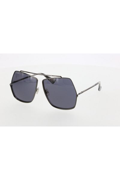 Maxmara Mm0006 64-12-135 Smoked Glass Women's Sunglasses| 2022 Season Gun Framed