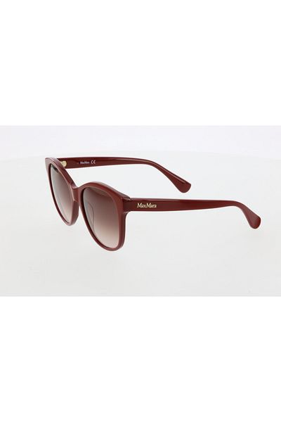 Maxmara Mm0007 56-18-140 Brown?Glassy Women's Sunglasses| 2022 Season Claret Red Framed