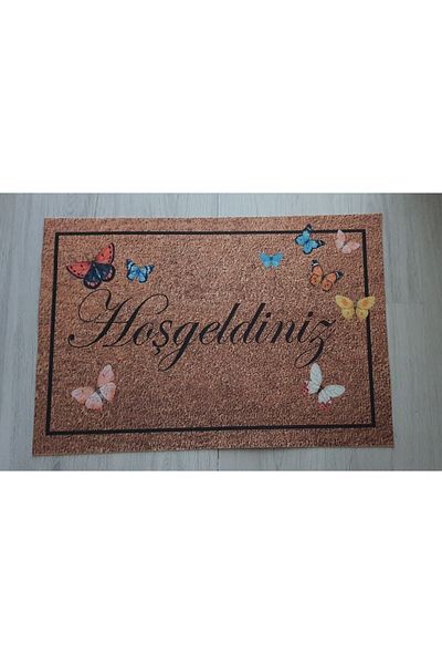 Aemido Welcome Butterfly Decorative Multi-Purpose Indoor and Outdoor Door Mat