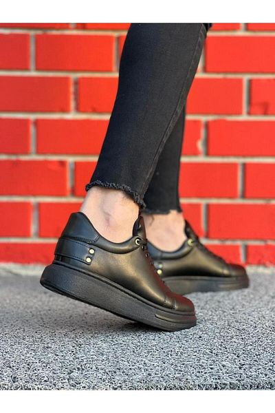 BPM KB047 Pantofi casual pentru bărbați din piele de cărbune