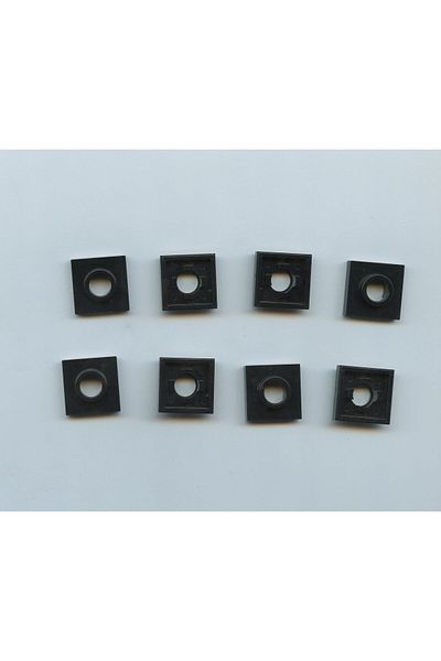 LEGO Custom MOC Accessory Turntable 2 x 2 Plate Square Bottom Black Brick 4 pieces to send