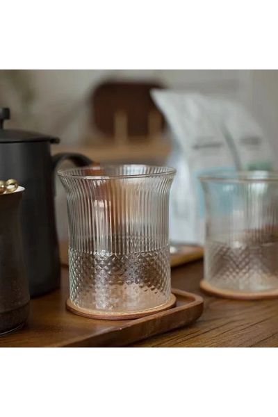 KÜÇÜK EW Heat Resistant Origami Style Cup | Coffee and Presentation Glass | Borosilicate Glass 300 ml
