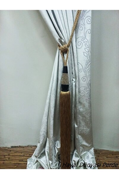 Hayal Dünyası Perde Aksesuarları 2 Sarkıtlı Özel Yapım Perde Toplayıcı Ahşap ...