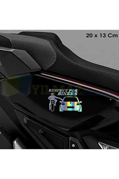 yılmazetic Motosiklet Saygı Hologram Araba Motosiklet Oto Sticker Etiket Yapı...