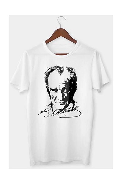 Machetta Large Size Ataturk Signed Printed Oversize T-Shirt