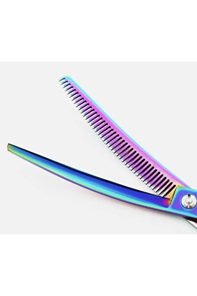 HKEVCİLPET Kedi Köpek Kavisli İnceltme Makas Ara Oval Makas