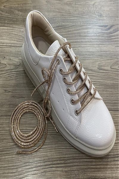 Beilys أربطة أحذية كريستالية مرصعة بالألماس من سواروفسكي، سلسلة إكسسوارات ملابس لامعة، 120 سم