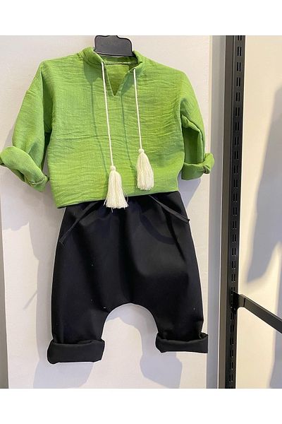 bohemiankids baby wear بنطلون حريم أسود