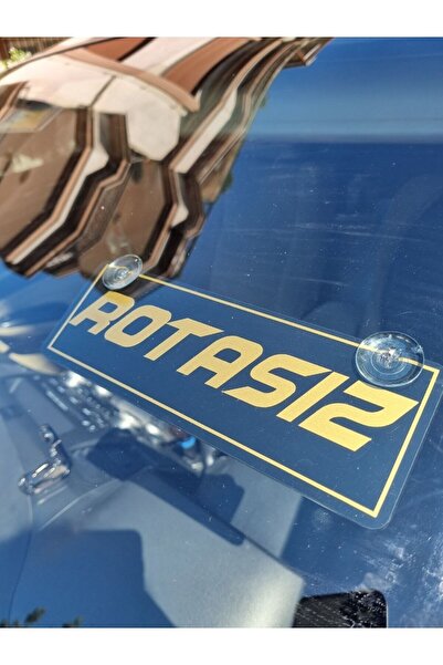 CybillStore ROTASIZ YAZILI GOLD SERİSİ PİANO BLACK VANTUZLU DEKOR PLEKSİ PLAKA