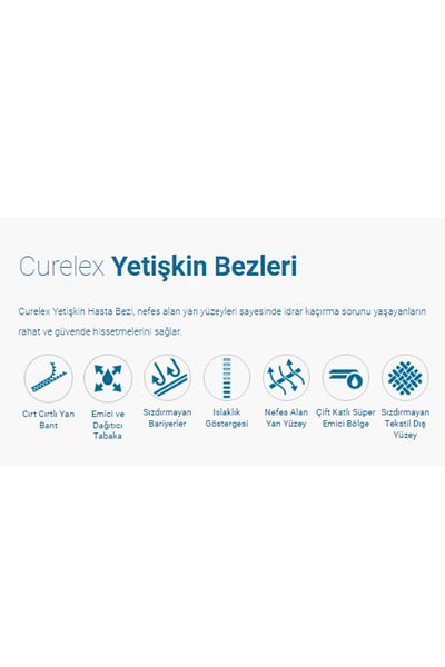 Curelex حفاضات للمرضى البالغين Curulex متوسطة الحجم 30 قطعة