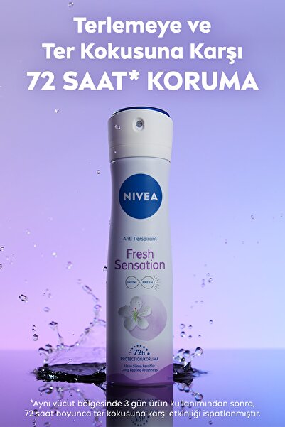 NIVEA Men Erkek Sprey Deodorant Fresh Sensation 150ml Ve Kadın Sprey Deodorant Fresh Sensation 150ml