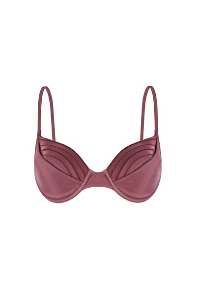 Monument Swimwear Adeena - Bikini Üstü - Mürdüm