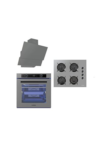 Luxell A-68 Sgf3 Dijital Ddt 88 Lt Platinum Gri Fırın/ Oc 88 Cam Ocak/ 835 Davlumbaz Ankastre Set