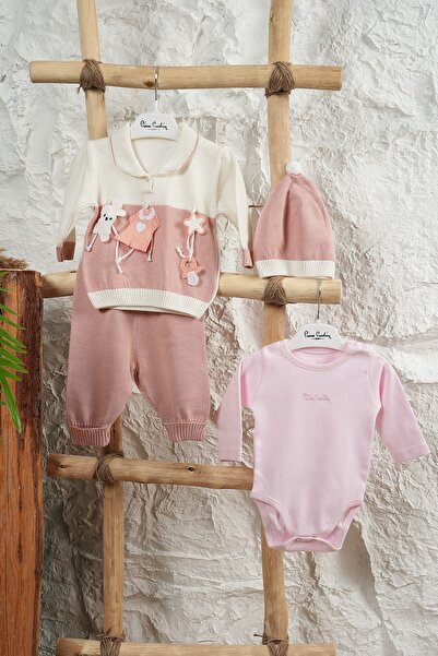 Pierre Cardin Hastane Çıkışı Kız Triko Ayılı Set 303402