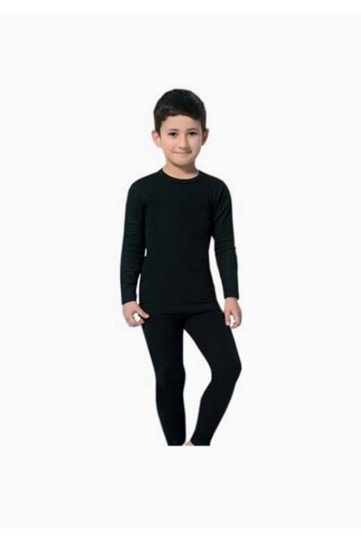 Tutku Boy's Thermal Undershirt Black New Season (Economy Pack of 6)