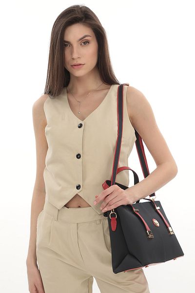 TH Women's Shoulder Bag Th-yk14033 Navy-red