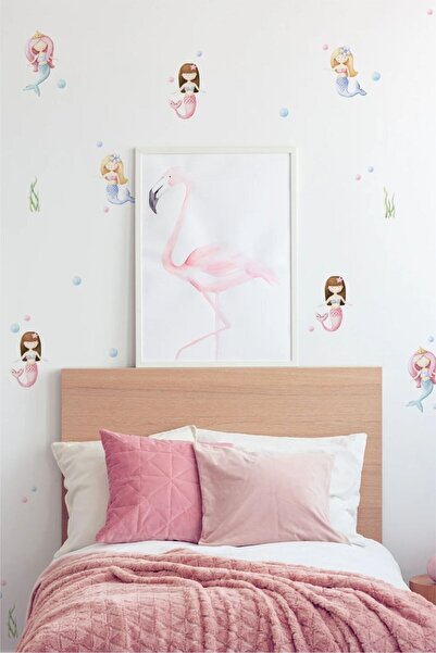 WALLHUMAN Mermaid Party (Deniz Kızı) Çocuk Odası Duvar Stickerı