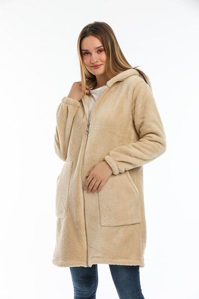 MODA VUSLAT Stone Color Long Cardigan