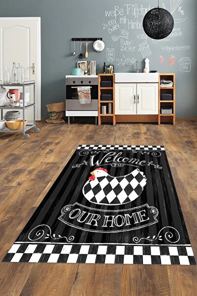 THEMODERNHANE Dijital Baskı Yıkanabilir Kaymaz Taban Leke Tutmaz Kolay Temizl...