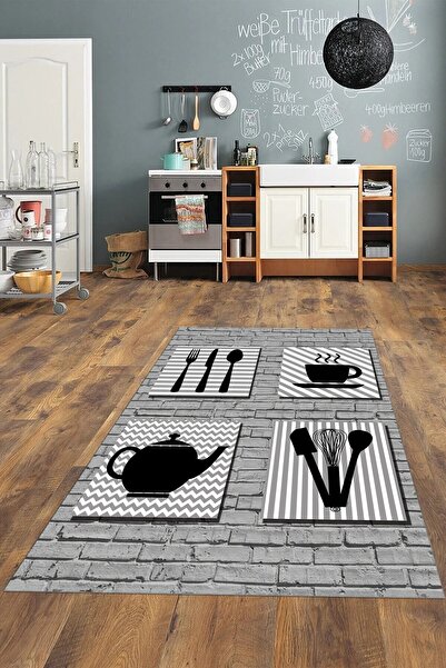 THEMODERNHANE Dijital Baskı Yıkanabilir Kaymaz Taban Leke Tutmaz Kolay Temizl...