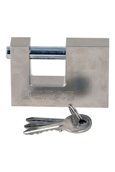 Doras 80 Mm. Cast Satin Padlock - Sliding Shaft-1480