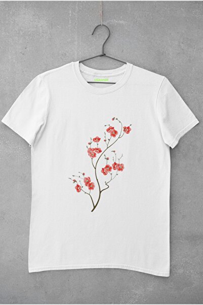 Usaspor Μπλουζάκι με φλοράλ εμπριμέ κοντομάνικο μπλουζάκι με λαιμόκοψη