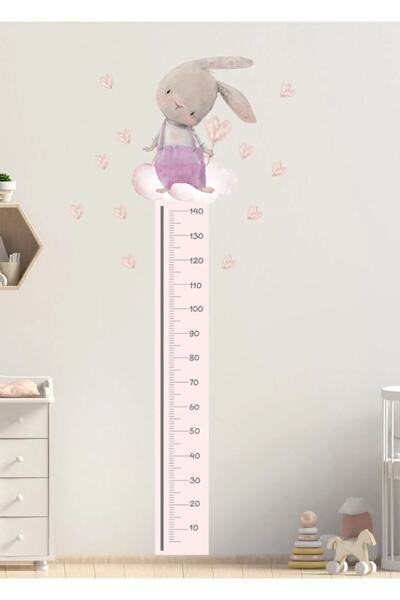Think And Print Ροζ ολόσωμη φόρμα με αυτοκόλλητο τοίχου με μετρητή ύψους κουν...