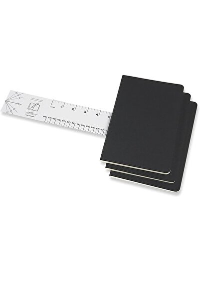 Moleskine Cahier Large 3-Point Journal Notebook, 13x21cm Black