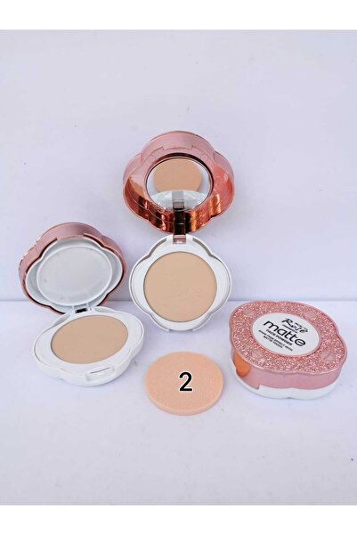 Roesıa Rose Cosmetics Rose 2 Katlı, Aynalı, Süngerli, Matte Pudra