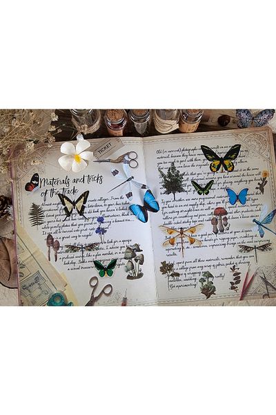 SF SCRAPBOOK KIRTASİYE Autocolant cu fluturi pentru albume de însemnări, planificator de agende, jurnal cu glonțuri