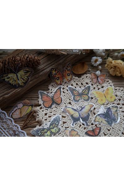 SF SCRAPBOOK KIRTASİYE Scrapbook Butterfly Sticker, Agenda Planner, Bullet Journal