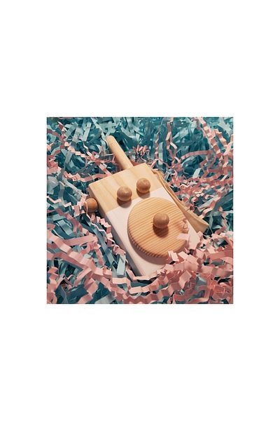 aswood Handmade Wooden Toy Baby Wireless Kids Imagination, Safe for Babies, Gift