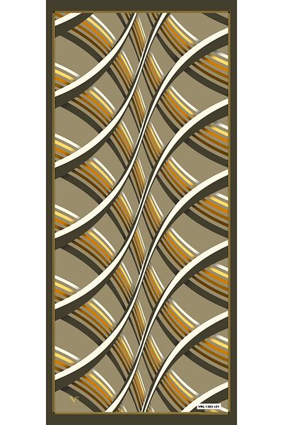 19V69 ITALIA Model Geometric Seria Lino cu Umeraș șal și Set Cadou 90x200 Cm