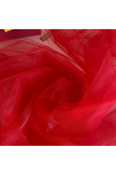 Akteks Crystal Tulle Red (3 Meters Width)