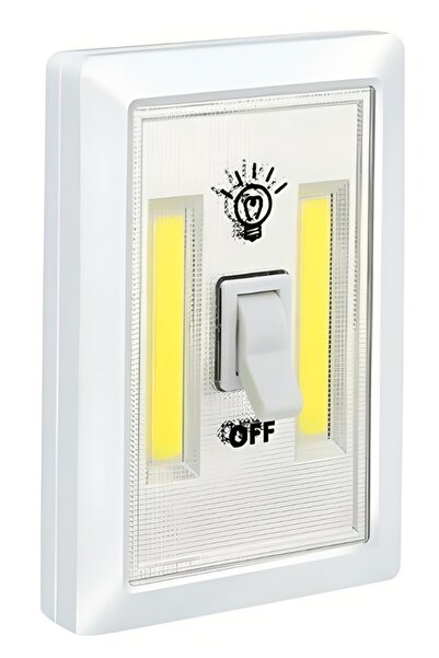 Hazar Led Dolap Içi Aydınlatma Mıknatıslı Anahtarlı Led Lamba Pilli Beyaz Işık