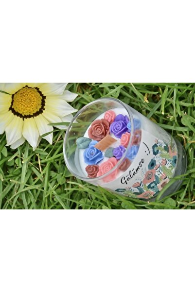 Gülümse Temalı Özel Soya Wax Mum