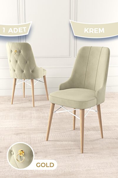 Canisa Pare Serisi 1 Adet Sandalye 1.sınıf Babyface Ithal Kumaş Doğal Ahşap A...