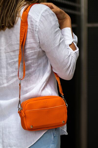 Garbalia West Adjustable Cross Handle and Shoulder Strap Mini Orange Women's Bag with Magnet and Zipper