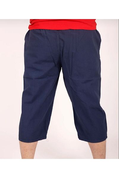 FATELLA Men's Soft Raw Cloth Elastic High Waist Comfortable Fit Natural Capri