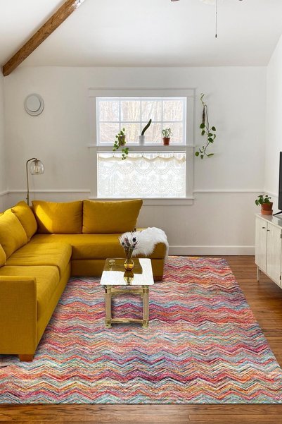 AIDA HOME Missoni Modern Desenli Pamuk Tabanlı Yıkanabilen Kaydırmaz Antibakt...