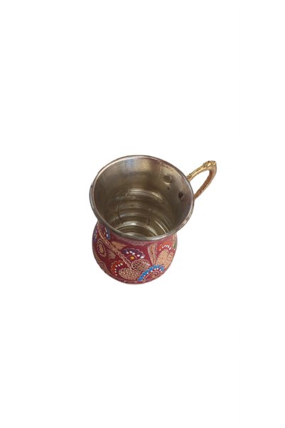 Bakır Center Copper Hand Embroidered Purple Color Cup