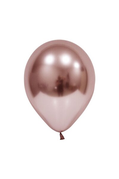 BalonEvi 12" Krom Rose Gold 12 İnç Rose Gold Balon (50 Li Paket)