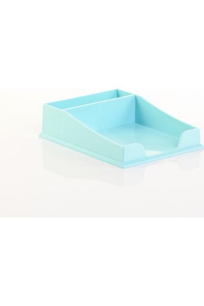 Ops Pastel Blue Cube Note Holder with Business Card Holder - Kp 203