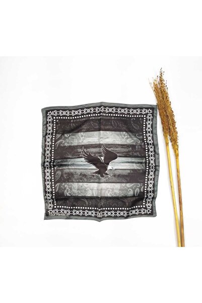 Fular Marketi Bandană din satin cu model evantai