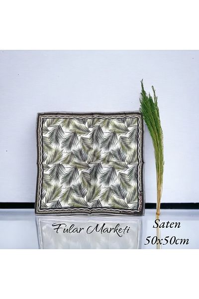 Fular Marketi Shrub Patterned Satin Bandana