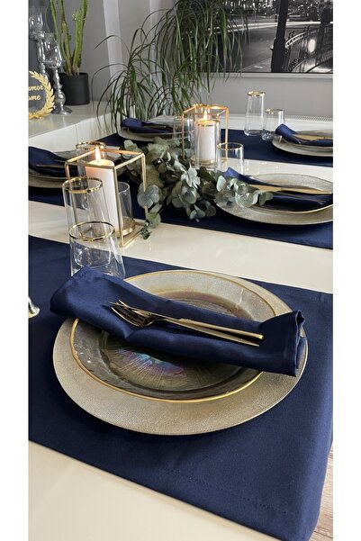 Decamor home Thick Linendark blue Carefree Runner