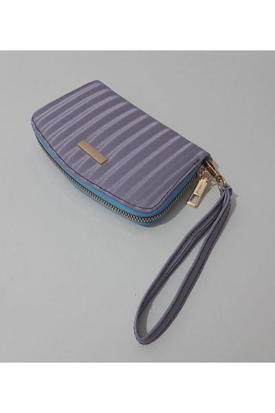 renkli çiçekler Women's Wallet Useful Purple Color Women's Wallet