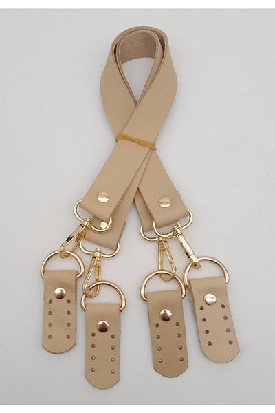 angel çanta aksesuar Πραγματικό δέρμα 55 cm Misu Model Double Handle Raw Color Ανοιχτόχρωμο μεταλλικό χρυσό